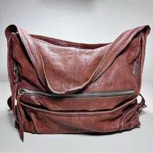 Elegant Brown Leather Hobo Bag